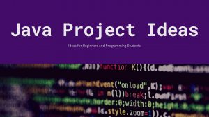 java project ideas